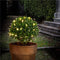 Goobay 50 LED silver wire cluster light chain - with 2 light modes, warm white (3000 K), battery ope