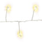 Goobay 50 LED silver wire cluster light chain - with 2 light modes, warm white (3000 K), battery ope