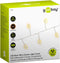 Goobay 50 LED silver wire cluster light chain - with 2 light modes, warm white (3000 K), battery ope