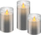 Goobay set of 3 LED real wax candles in glass - wonderful and safe lighting solution for many areas