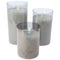 Goobay set of 3 LED real wax candles in glass - wonderful and safe lighting solution for many areas