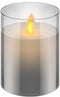 Goobay set of 3 LED real wax candles in glass - wonderful and safe lighting solution for many areas