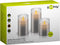 Goobay set of 3 LED real wax candles in glass - wonderful and safe lighting solution for many areas