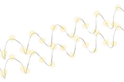 Goobay 2 x 20 LED silver wire fairy lights, incl. Timer - atmospheric lighting decoration for indoor