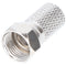 Goobay twist-on F-connector 7.0 mm - twist-on adapter made of zinc with nickel contacts
