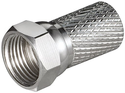 Goobay twist-on F-connector 7.0 mm - twist-on adapter made of zinc with nickel contacts