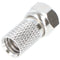 Goobay twist-on F-connector 7.0 mm - twist-on adapter made of zinc with nickel contacts