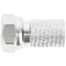 Goobay twist-on F-connector 7.0 mm - twist-on adapter made of zinc with nickel contacts