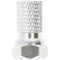 Goobay twist-on F-connector 7.0 mm - twist-on adapter made of zinc with nickel contacts