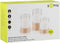 Goobay set of 3 LED real wax candles in glass, white - with pendulum wick and timer, battery-operate