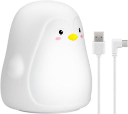 Goobay "Penguin" LED night light - warm white light and 7 color changes (RGB light), with 3 light mo