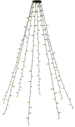 Goobay 200 LED tree coat with ring - with timer and memory function, 8 light modes, 24 V outdoor tra