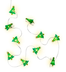 Goobay 10 LED photo clip light chain "Christmas tree" - with timer function, warm white (3000 K), ba