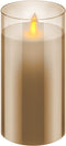 Goobay set of 3 LED real wax candles in a glass - beautiful and safe lighting solution for many area