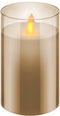 Goobay set of 3 LED real wax candles in a glass - beautiful and safe lighting solution for many area
