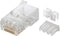 Goobay RJ45 connector, CAT 6A UTP unshielded - for round cables, with threading aid