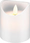 Goobay LED real wax candle white, 7.5x10 cm - beautiful and safe lighting solution