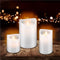 Goobay LED real wax candle white, 7.5x10 cm - beautiful and safe lighting solution