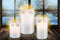 Goobay LED real wax candle white, 7.5x10 cm - beautiful and safe lighting solution
