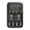 Plug fast charger with LED, with individual channel control for AA, AAA