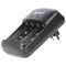 Plug fast charger with LED, with individual channel control for AA, AAA