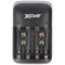Plug fast charger with LED, with individual channel control for AA, AAA