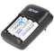 Plug fast charger with LED, with individual channel control for AA, AAA