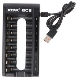 BC8 rapid charger for Li-Ion 1.5V battery and 1.5V NiMH 1.2V AA AAA batteries