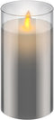 Goobay LED real wax candle in a glass, 7.5 x 15 cm - beautiful and safe lighting solution for many a