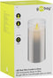 Goobay LED real wax candle in a glass, 7.5 x 15 cm - beautiful and safe lighting solution for many a