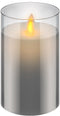 Goobay LED real wax candle in a glass, 7.5 x 12.5 cm - beautiful and safe lighting solution for many