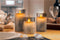 Goobay LED real wax candle in a glass, 7.5 x 12.5 cm - beautiful and safe lighting solution for many
