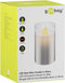 Goobay LED real wax candle in a glass, 7.5 x 12.5 cm - beautiful and safe lighting solution for many