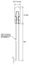 Goobay T1¼ Subminiature Light Bulb, 1.1W - Yellow, 0.3m Cable, 14V (DC), 80mA