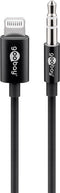 Goobay Apple Lightning audio connection cable (3.5mm) 1m black - for connecting an iPhone/iPad to an