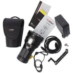 40,000 AceBeam X50 with 40,000 lumens of luminosity, including battery, charger, holster, cool white