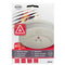 Photoelectronic smoke detector with loud 85 dB (A) warning sound including battery