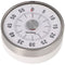 Short-term alarm clock analog silver in a classic, round design