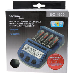 BC1000 quick charger with LCD display, discharge function, battery