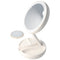 LED table cosmetic mirror white with AA batteries and free hand mirror included