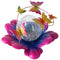 LED SOLAR flower light BUTTERFLY pink with battery and solar panel