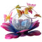 LED SOLAR flower light BUTTERFLY pink with battery and solar panel
