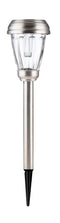 Set of 4 LED solar path lights with up to 3 lumens, stainless steel, with standard NiMH battery, GL0