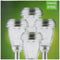 Set of 4 LED solar path lights with up to 3 lumens, stainless steel, with standard NiMH battery, GL0