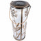LED solar metal decoration table lamp with 5 warm white LEDs, including replaceable battery