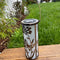 LED solar metal decoration table lamp with 5 warm white LEDs, including replaceable battery