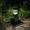 Set of 8 LED solar path lights with up to 5 lumens, stainless steel, with standard NiMH rechargeable