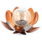 Lotus flower solar LED garden light with color changing LED RGB, solar panel and battery