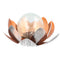 Lotus flower solar LED garden light with color changing LED RGB, solar panel and battery