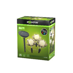 Lotus flower SOLAR LED 3 pieces with solar panel and standard AAA batteries